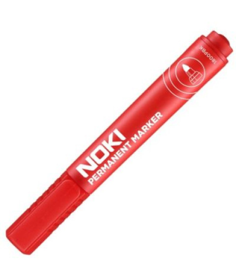 Marker permanent roșu NOKI, varf rotund